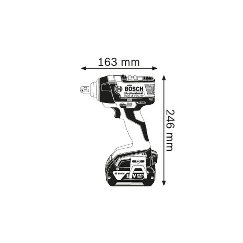 Bosch aku udarni odvijač GDS 18 V-EC 250 Professional