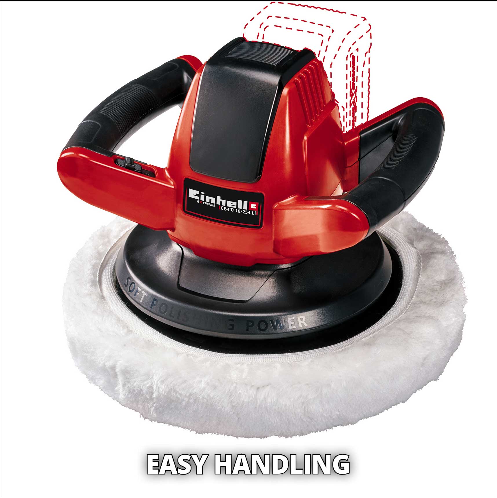 Einhell aku brusilica za poliranje polirka Power X-Change CE-CB 18/254 Li - Solo