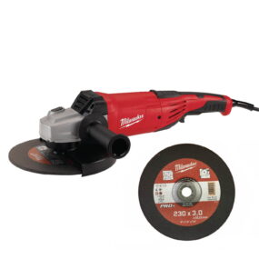 Milwaukee električna brusilica AG 22-230/DMS + 10x reznih ploča za beton