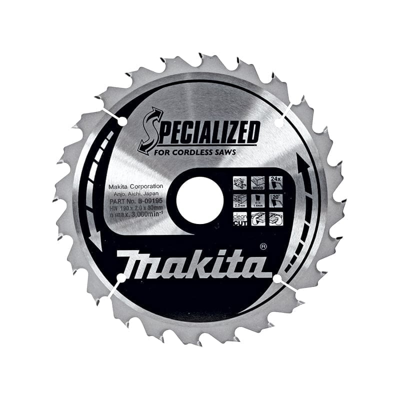 B-09195 Makita list rezna ploča za drvo za aku pilu SPECIALIZED 165x20mm 24Z B-09167
