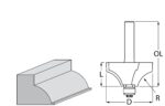Makita TCT glodalo za izradu profla 19x9,5x51,6mm D-48446