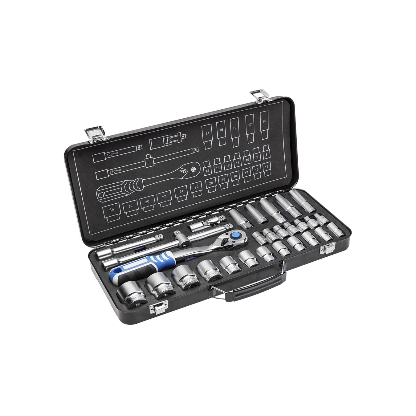 HT1R480 (2) HOEGERT 29-dijelni set nasadnih ključeva 1/2" HT1R480