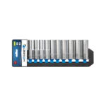 HOEGERT 10-dijelni set 6-ugaonih dugih nasadnih ključeva HT1A888 1/2"