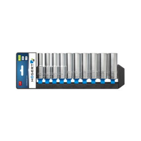 HOEGERT 10-dijelni set 6-ugaonih dugih nasadnih ključeva HT1A888 1/2"