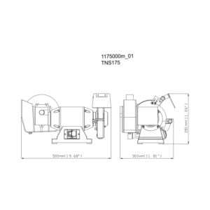 Metabo stona dvostrana suho/mokro brusilica TNS 175