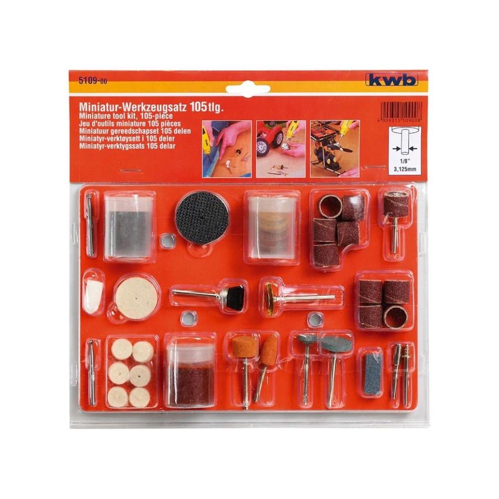 kwb-510900 KWB 105-dijelni set rezervnog pribora za brusilicu za graviranje 105/1