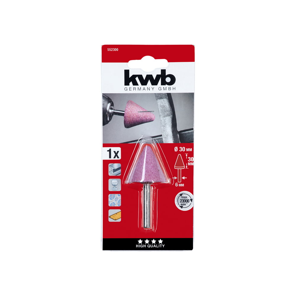 KWB konusni špicasti brus za bušilicu 6mm 30x30