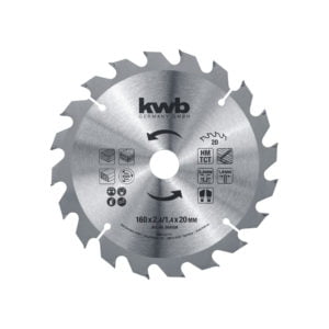 KWB brzi karbidni rezni list za drvo za ručni cirkular 190 x 30/20/16 mm 30Z