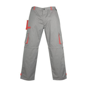 Lacuna radne pantalone hlače CLASSIC PLUS - Siva-narandžasta