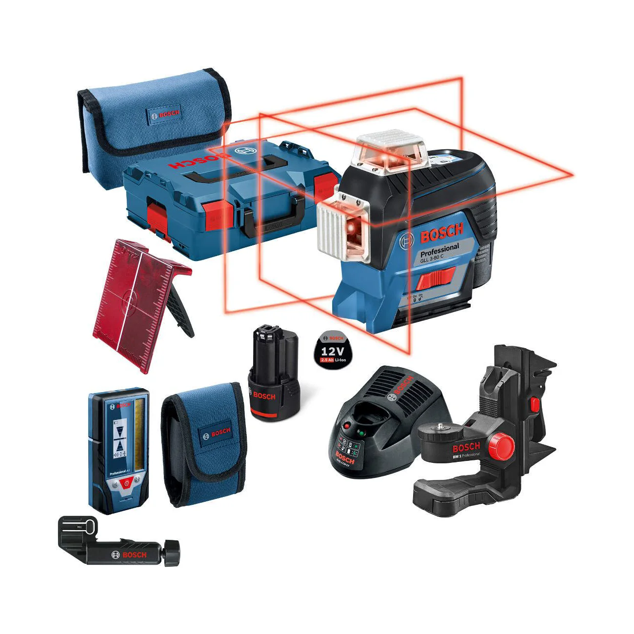 0601063R0521 Bosch laserski nivelir GLL 3-80 C+LR7 Professional