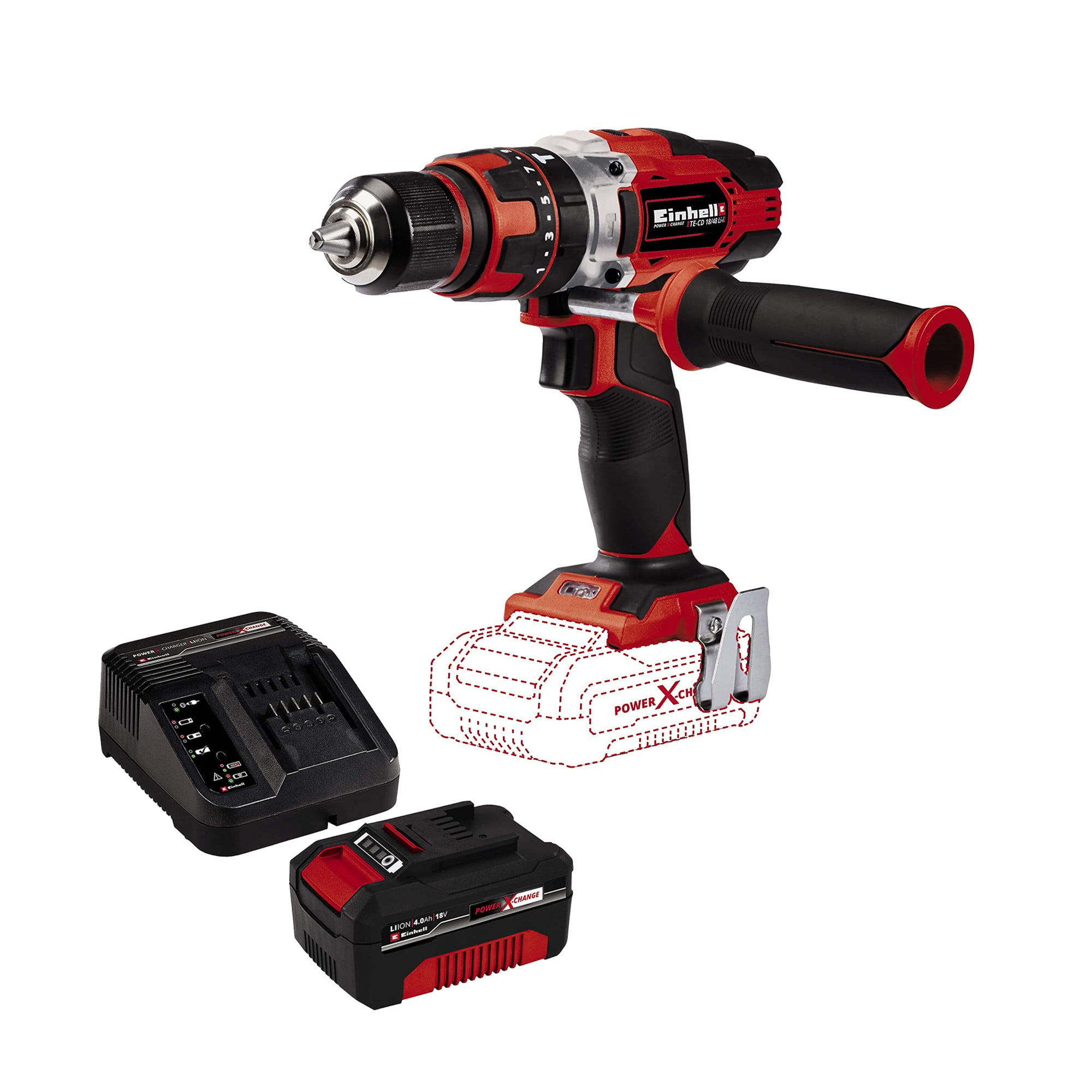 TE-CD 18 48 Li kit-2 Einhell aku udarna bušilica Power X-Change TE-CD 18/48 Li Kit-2