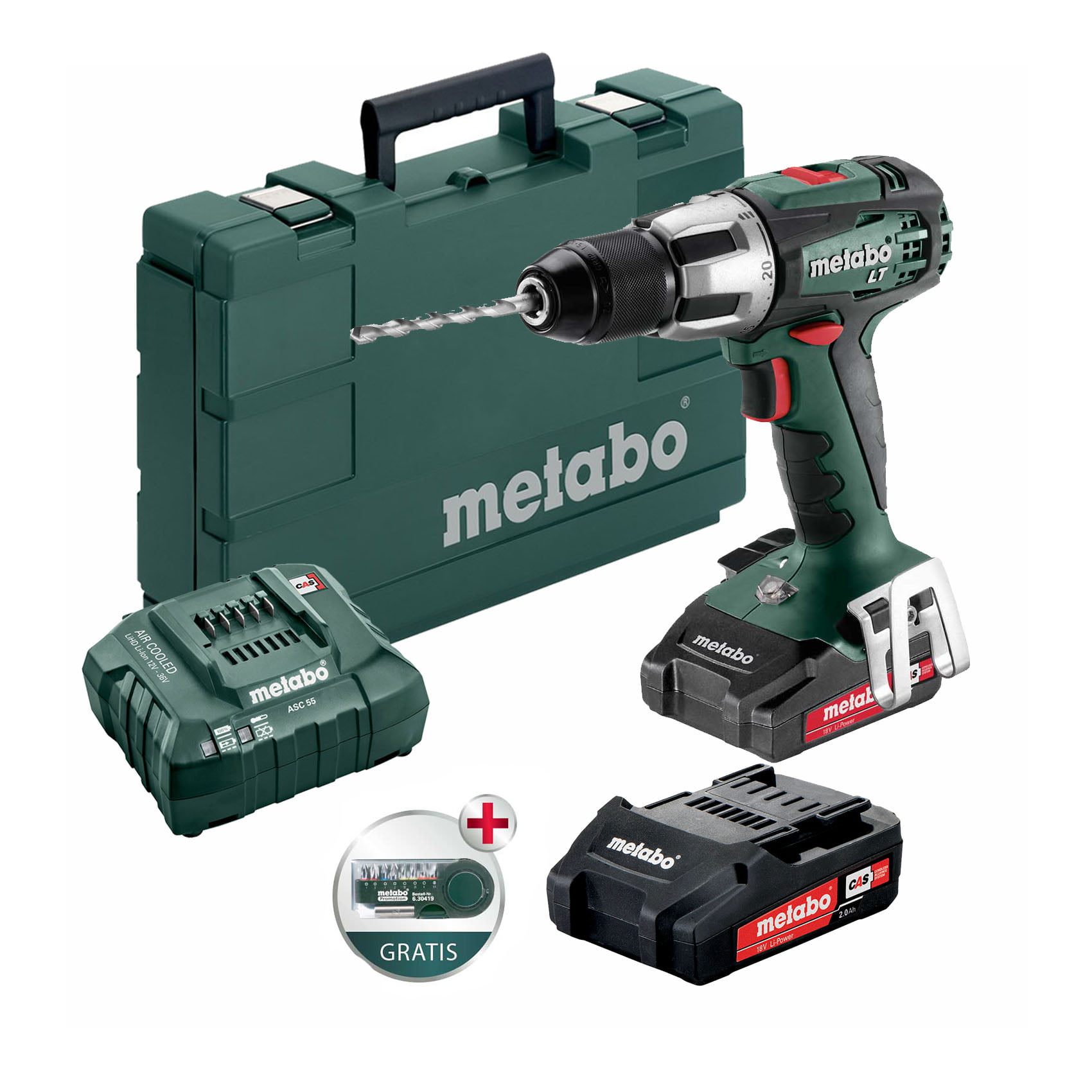 metabo 60210351 Metabo aku udarna bušilica odvijač SB 18 LT Compact, 2x2.0Ah, ASC 55
