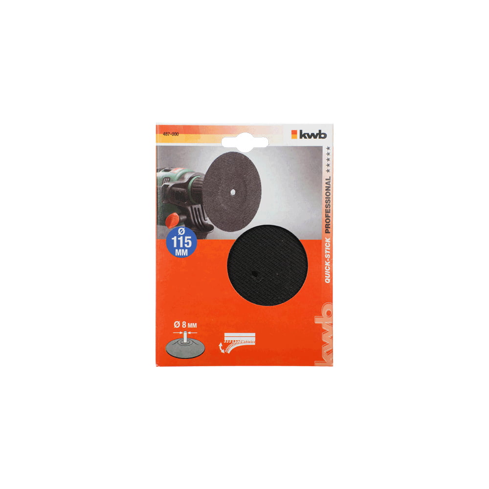 KWB gumeni disk za bušilicu čičak 115x8mm 487000