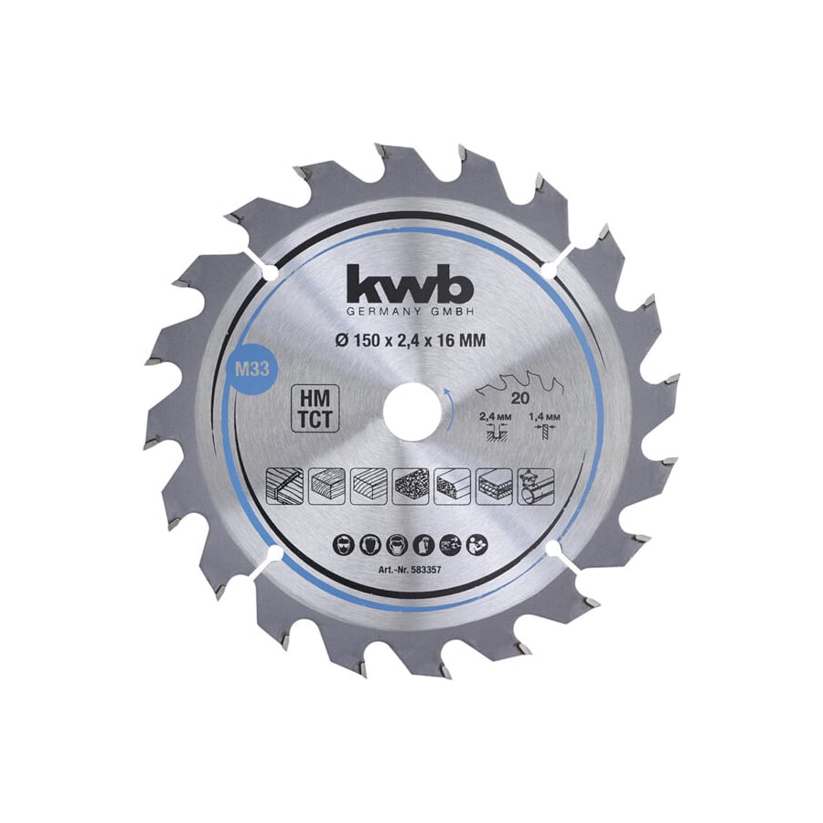 kwb 583357-1 KWB rezni list za ručni cirkular za drvo 150x16mm 20Z