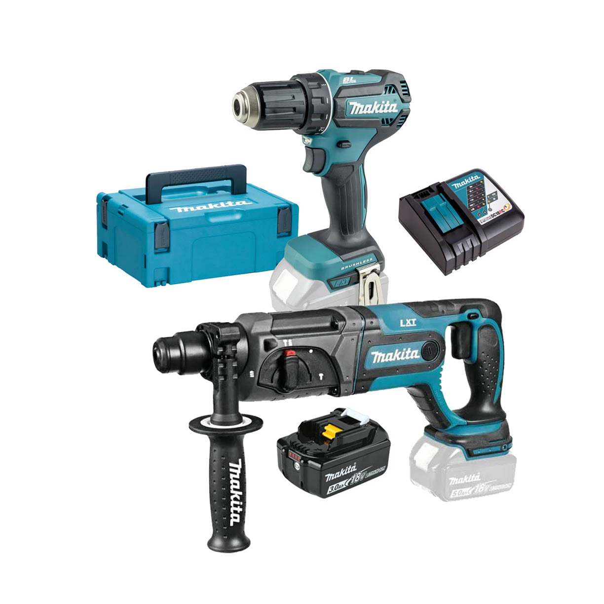 DDF485RFJ1 - DHR241Z Makita aku set bušilica DDF485RFJ1 i čekić bušilica DHR241Z