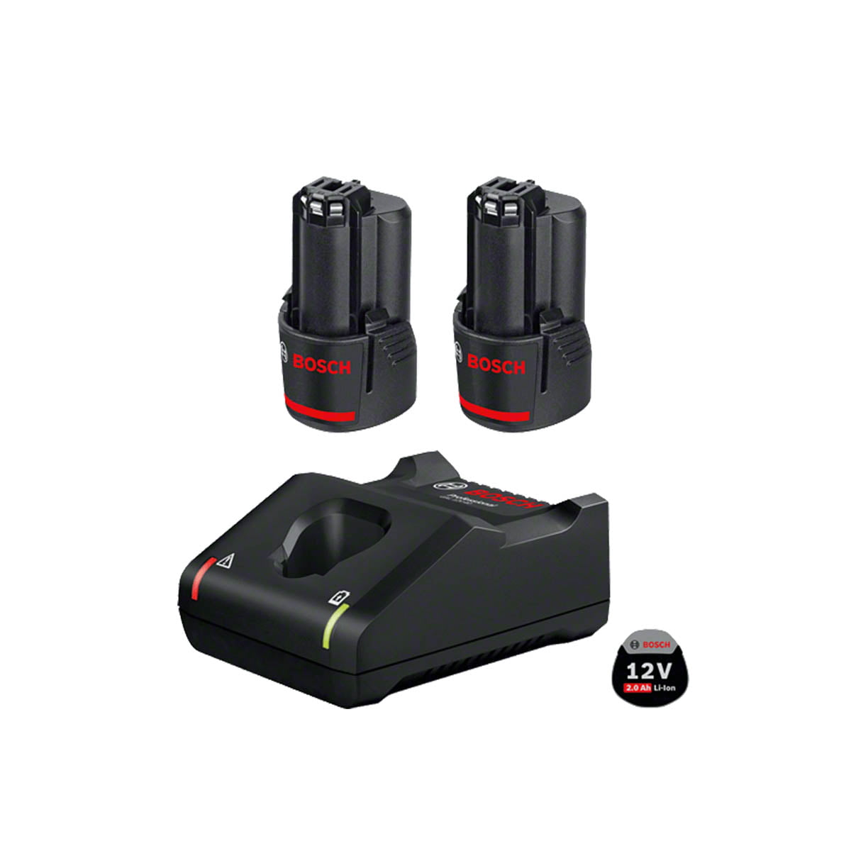 GBA 12V 2A + GAL 1240 Bosch starter set brzi punjač GAL 12V-40 i 2x baterija GBA 12V/2Ah