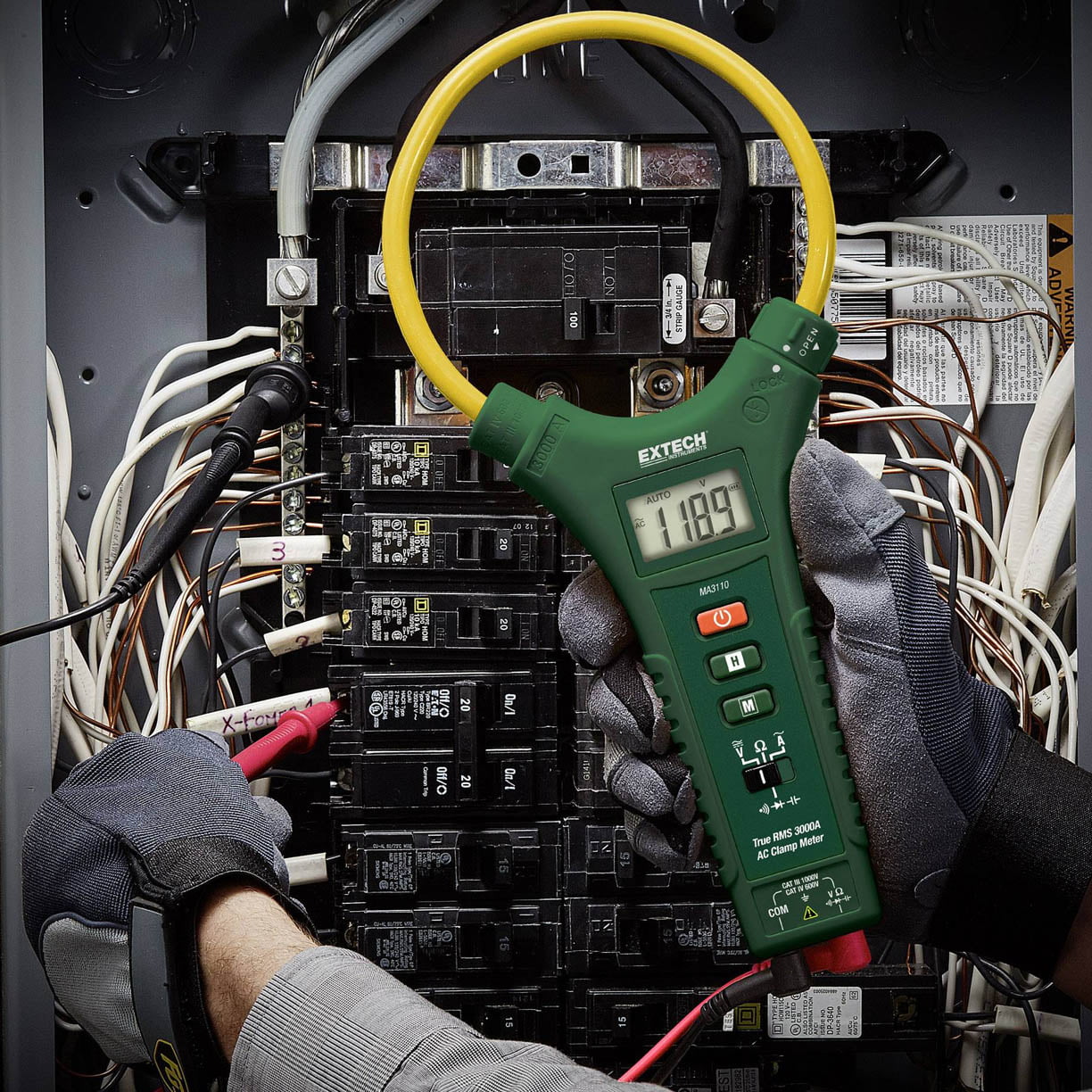Extech Flex strujna kliješta za mjerenja u energetici MA 3110