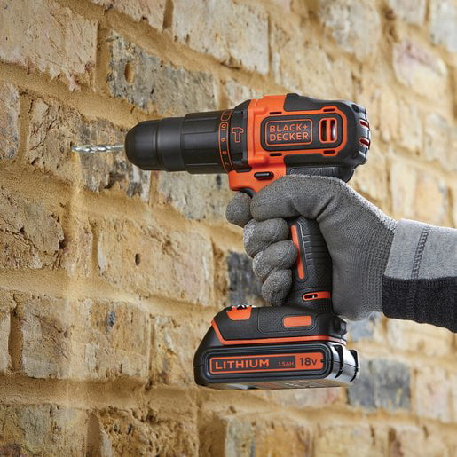 Black+Decker aku udarna bušilica odvijač sa priborom BDCHD18S1KA