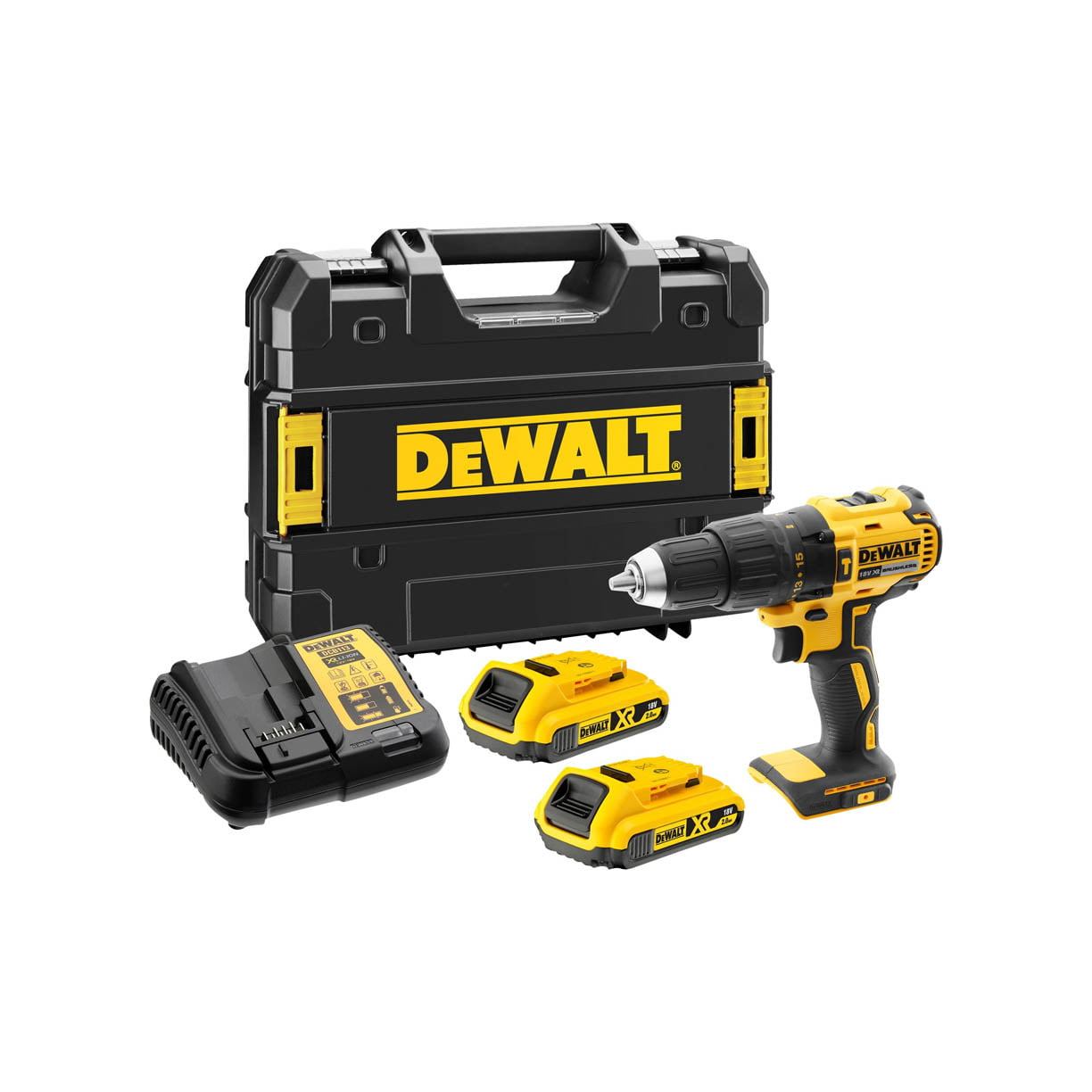 DCD778D2T-QW DeWALT aku udarna bušilica XR BRUSHLESS DCD778D2T-QW 18V 2x2Ah