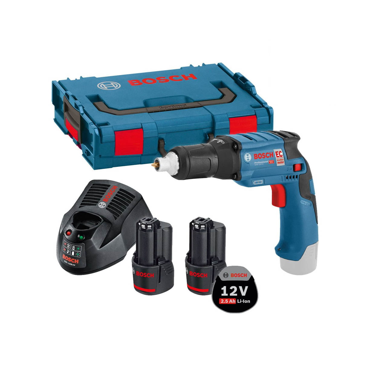 GTB 12V-11 Bosch aku šauber odvijač GTB 12V-11 Professional 2x3Ah
