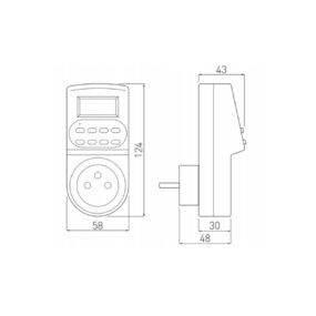 GTV tajmer utičnica digitalna PC-ELE724-SC