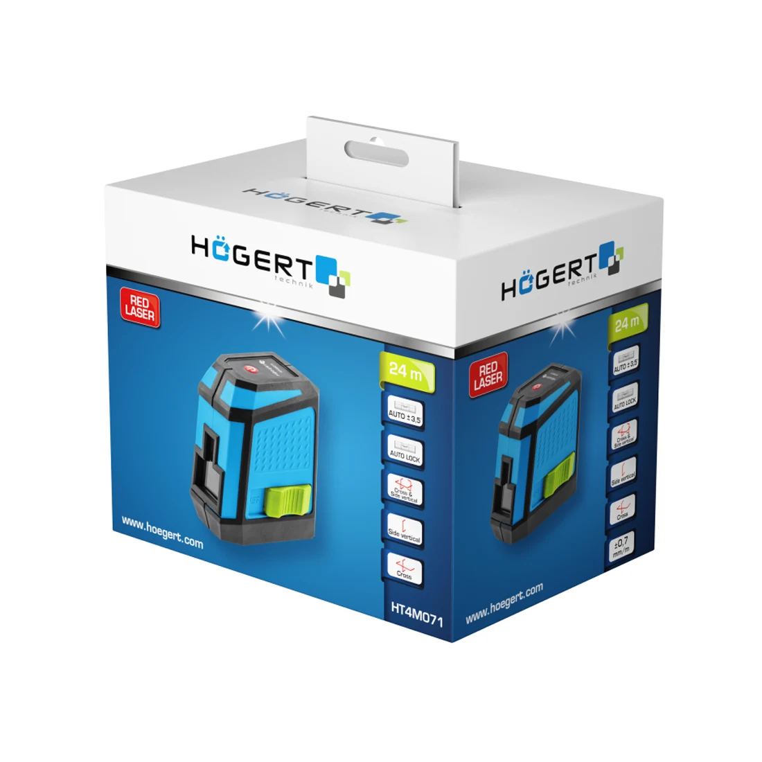 Hoegert križni CRVENI laserski nivelir HT4M071