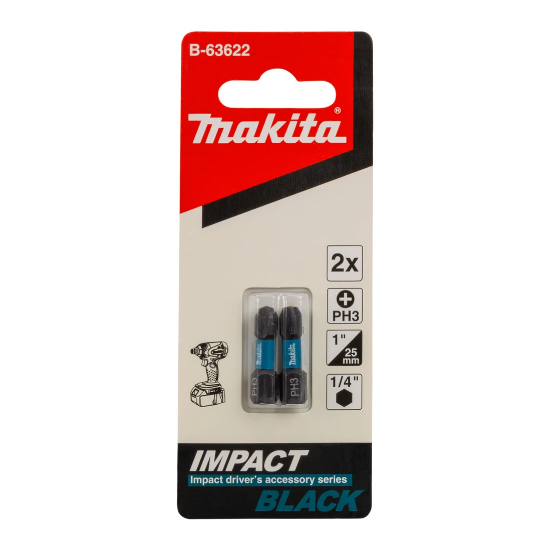 Makita torzioni bit Impact 2 kom. PH3-25mm B-63622