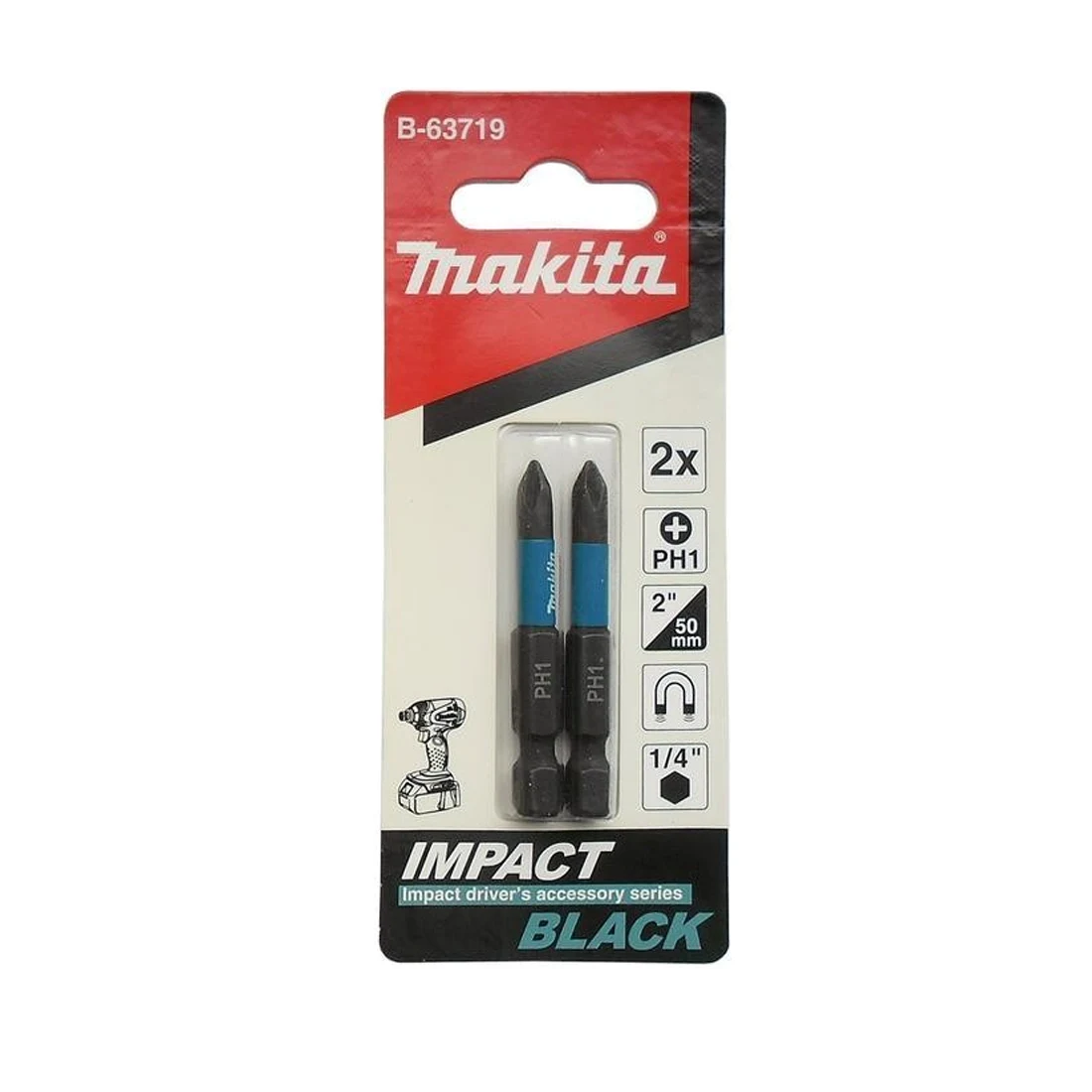 Makita torzioni bit Impact 2 kom. PH1-50mm B-63719