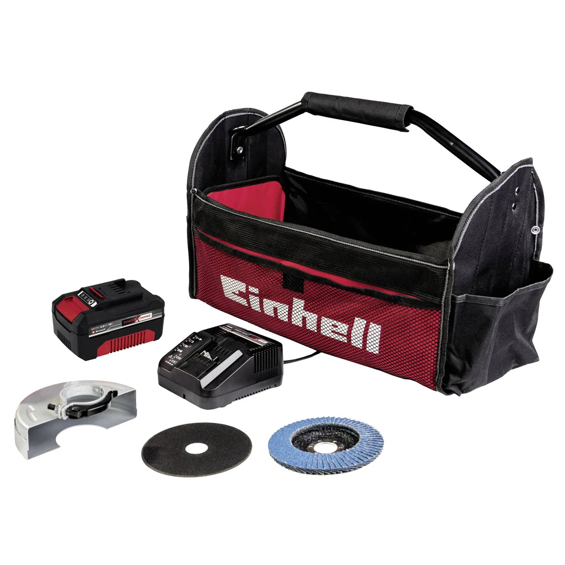 Einhell SET aku ugaona kutna brusilica TE-AG 18/115 Li Kit (1x4.0 Ah)