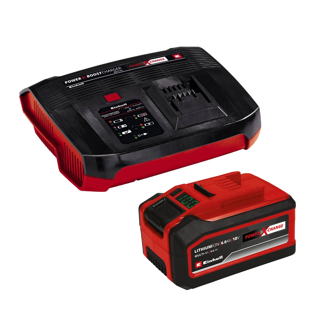 einhell-strater-kit-4-6ah-booster Einhell set Starter kit - Booster brzi punjač i baterija Power X-Change 18V 4-6 Ah