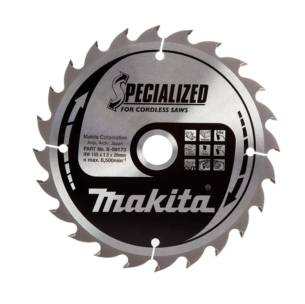 B-09173 Makita rezni list za drvo SPECIALIZED TCT 165x20mm 24z B-09173