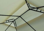 Metalna gazebo tenda Belize 3x4m sa duplim krovom i zavjesama