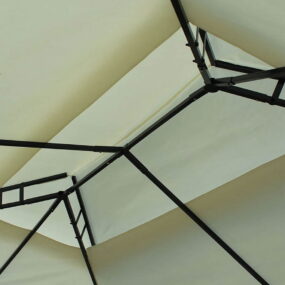 Metalna gazebo tenda Belize 3x4m sa duplim krovom i zavjesama