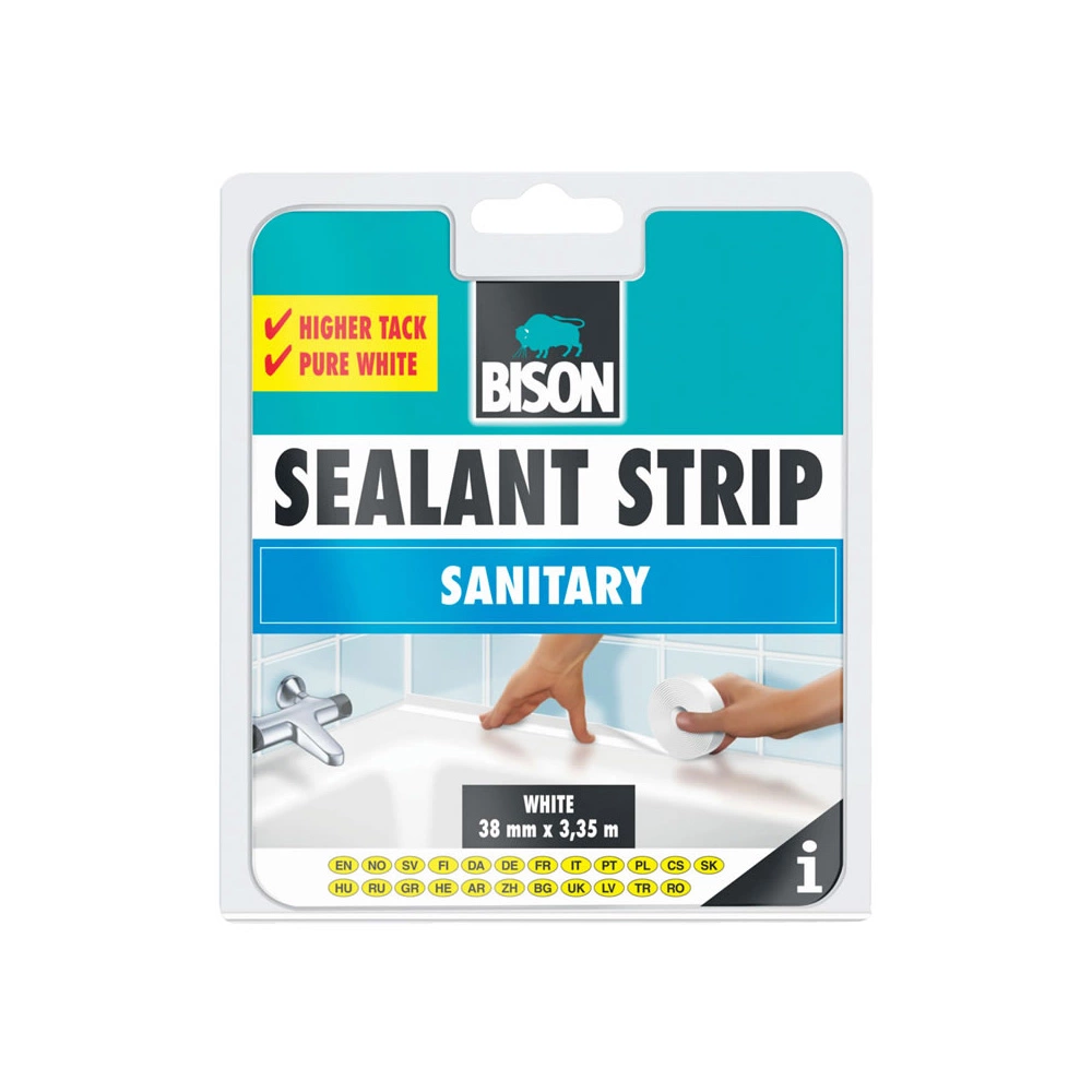 Bison sanitarna samoljepljiva traka bijela Sealant strip Bison sanitarna samoljepljiva traka bijela Sealant strip - 38mm x 3.5