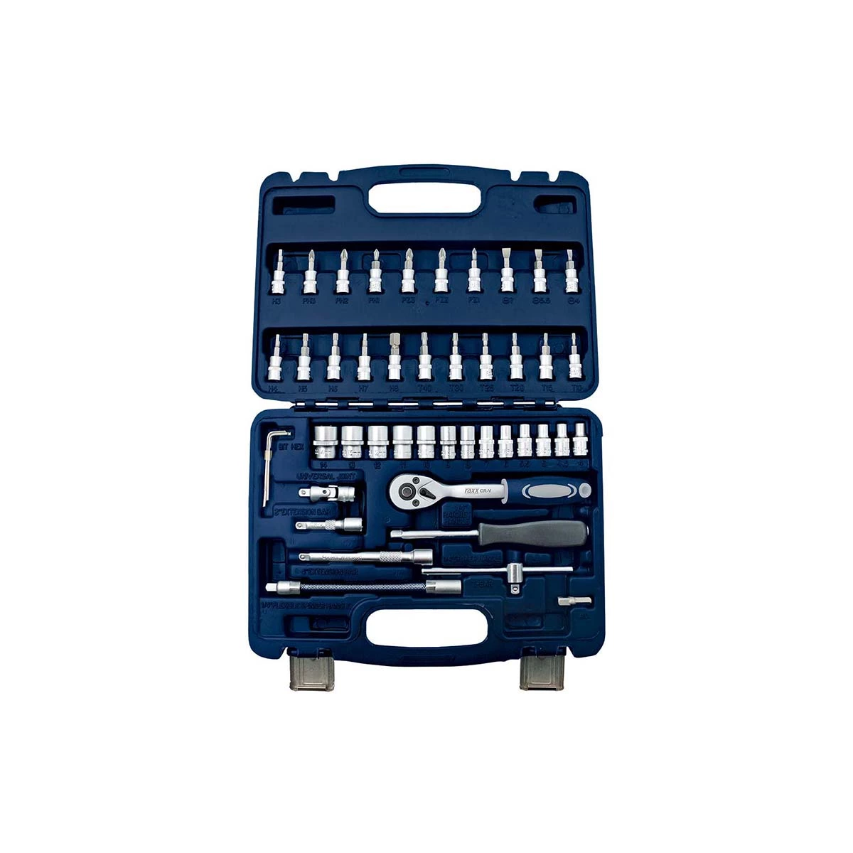 Raxx 46-dijelni set nasadnih ključeva 14'' TEC-254-00467 Raxx 46-dijelni set nasadnih ključeva 1/4'' TEC-254-00467