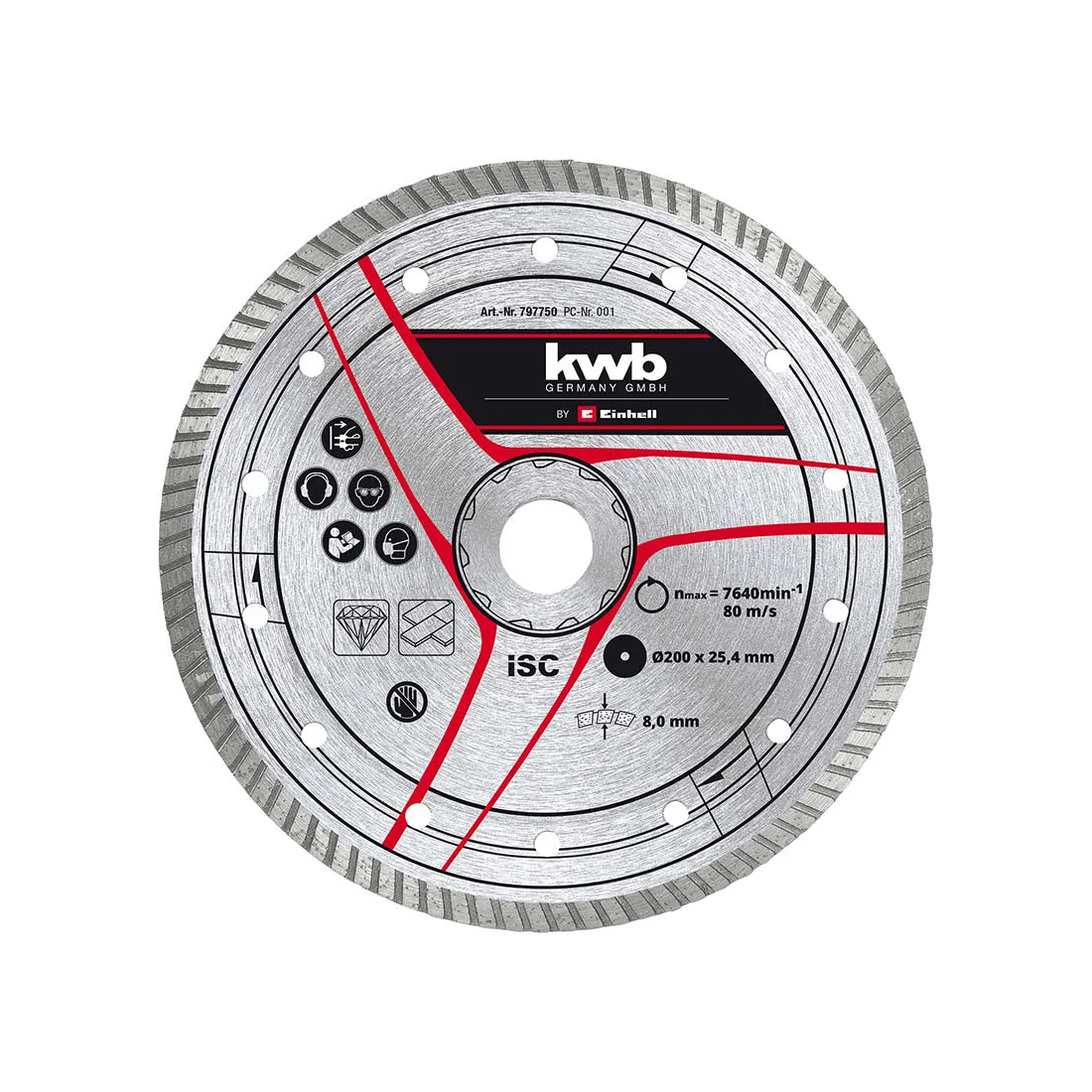 797750 KWB dijamantska rezna ploča 200 x 25,4 mm za TE-TC 620 U