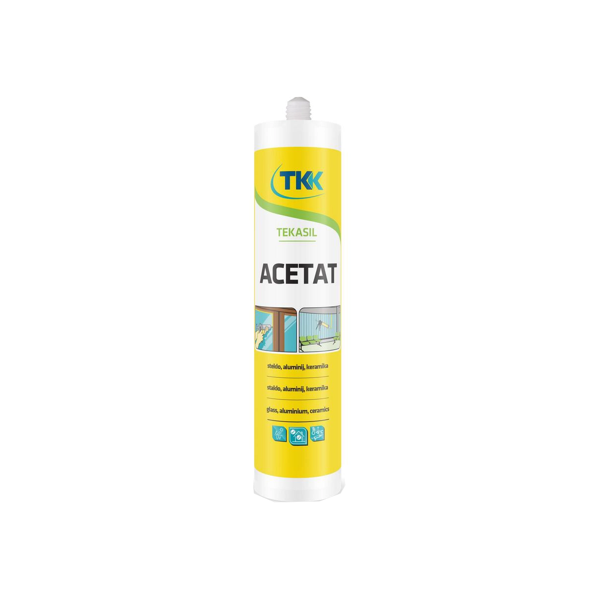 Tkk silikon TEKASIL acetat bijeli 280 ml Tkk silikon TEKASIL acetat bijeli 280 ml