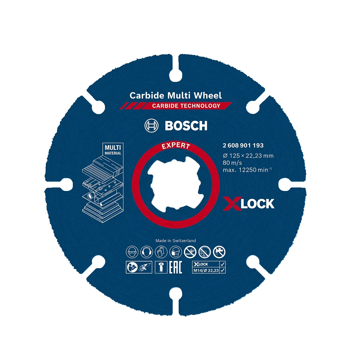 Bosch rezna ploča 125 mm EXPERT CARBIDE MULTI WHEEL Bosch rezna ploča 125 mm EXPERT CARBIDE MULTI WHEEL X-LOCK