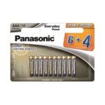 Panasonic baterija alkalna AAA LR03EPS/10BW 6+4F