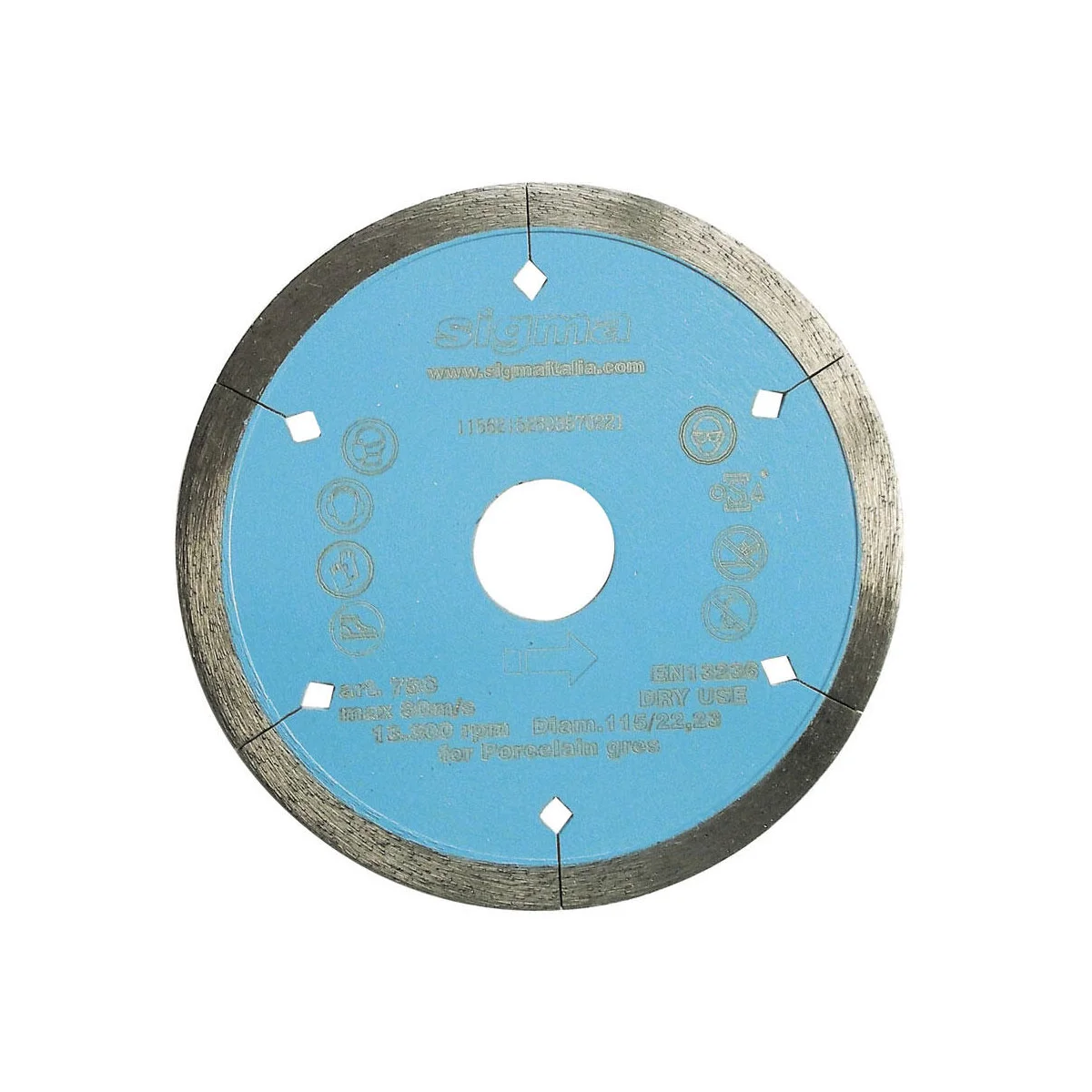 75C Sigma dijamantna rezna ploča za keramiku 75C 115 x 1.5 mm
