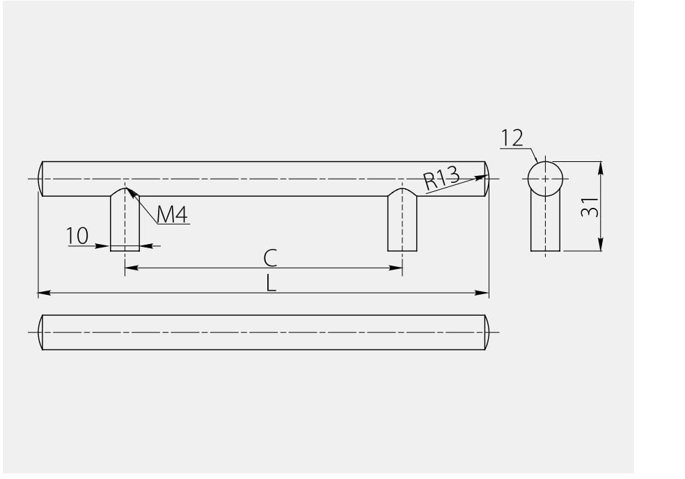 GTV ručkica za namještaj Reling AA-05 Inox