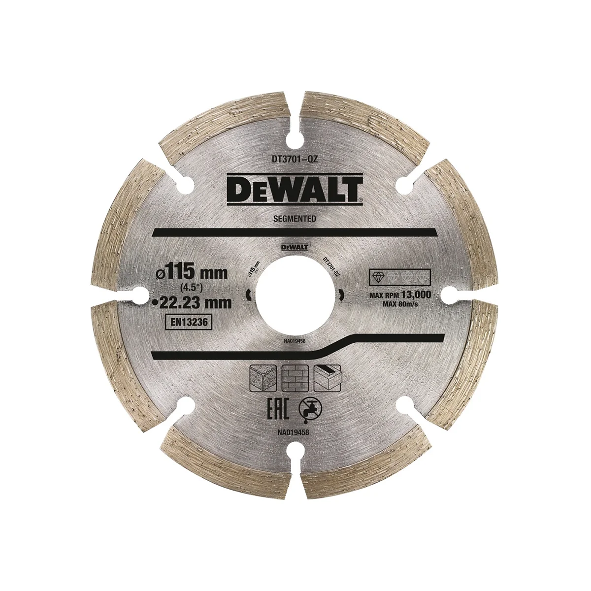 DT3701-QZ DeWalt univerzalna dijamantska ploča 115 x 22.23 mm DT3701-QZ