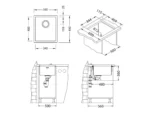 Alveus sudoper Quadrix 20