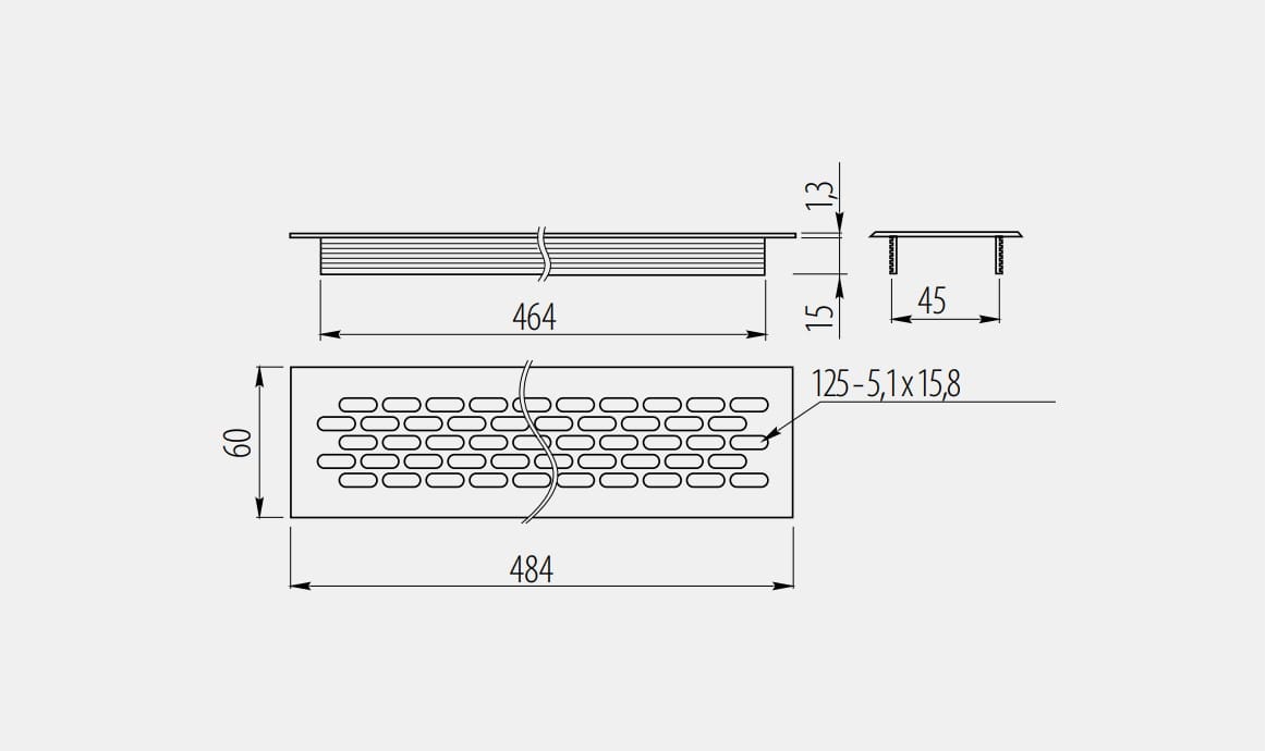 GTV otvor za ventilaciju KK-W60800-M1