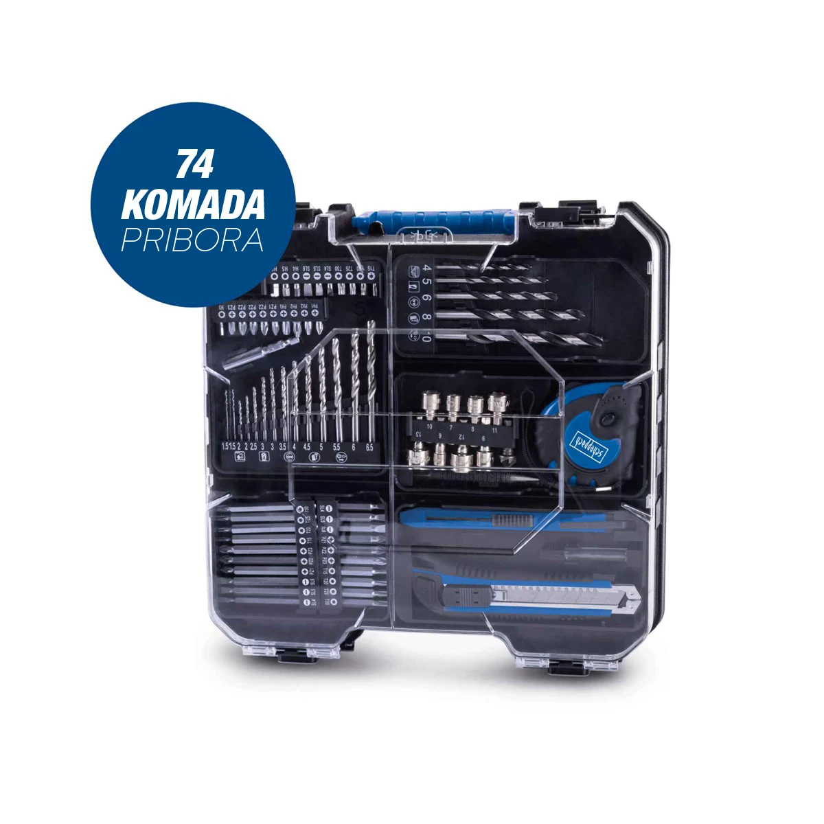 Scheppach aku bušilica odvijač sa 74 komada pribora IXES C-DTB74/1-X - Kit