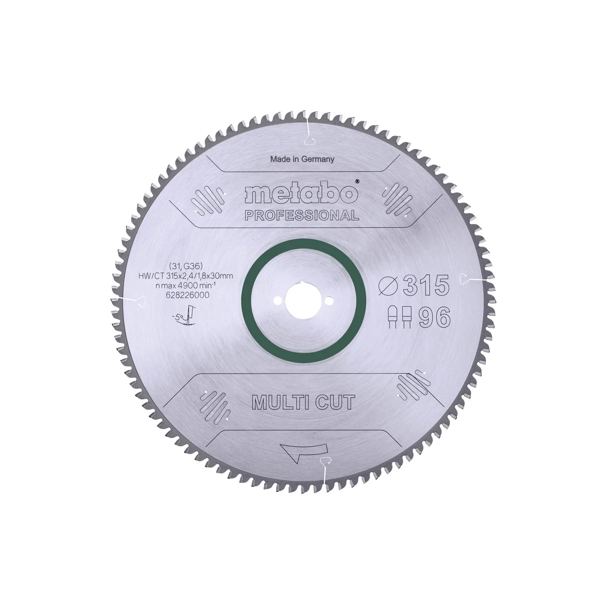 628226000 Metabo list kružne pile/cirkulara 315 x 2.4/1.8 x 30 Multi Cut Professional 628226000