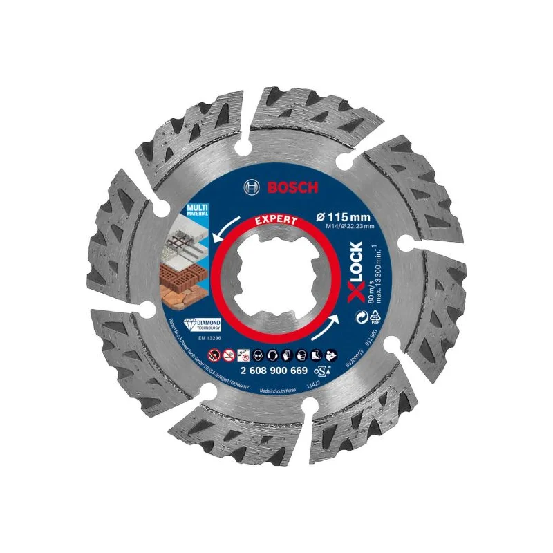 Bosch rezna ploča 115 x 22.23 x 2.4 mm EXPERT MultiMaterial X-LOCK 2 608 900 669-1 Bosch rezna ploča 115 x 22.23 x 2.4 mm EXPERT MultiMaterial X-LOCK 2 608 900 669