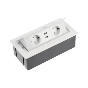 GTV ugradna utičnica sa SOFT TOUCH poklopcem 2 x utičnice 2 x USB porta AE-PBSUC2GS-10