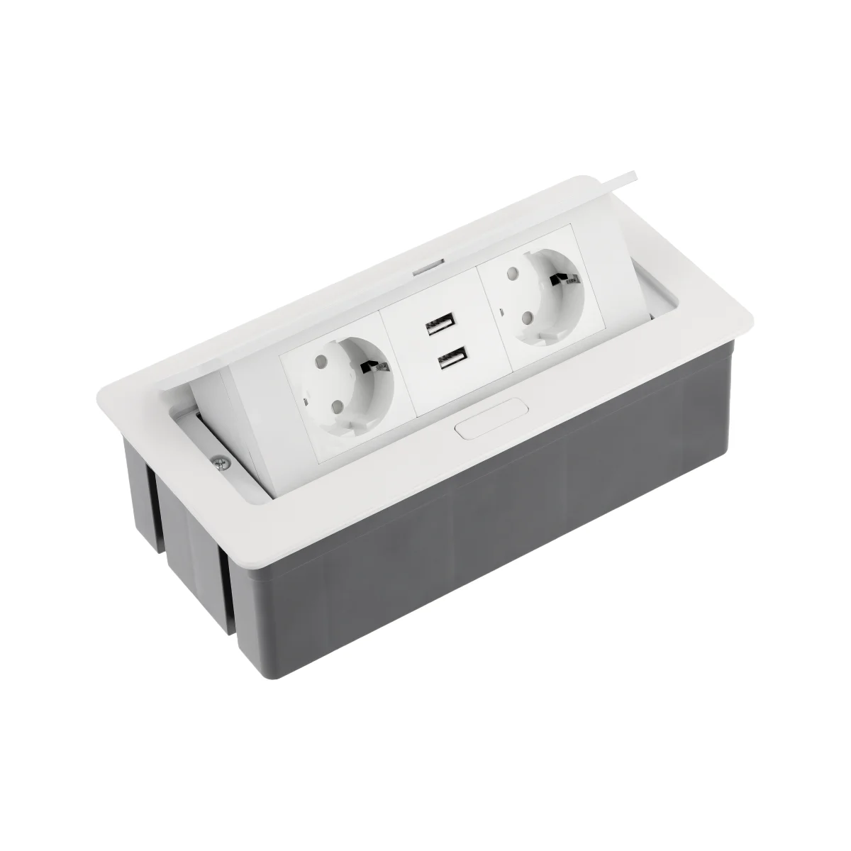 AE-PBSUC2GS-10-1 GTV ugradna utičnica sa SOFT TOUCH poklopcem 2 x utičnice 2 x USB porta AE-PBSUC2GS-10