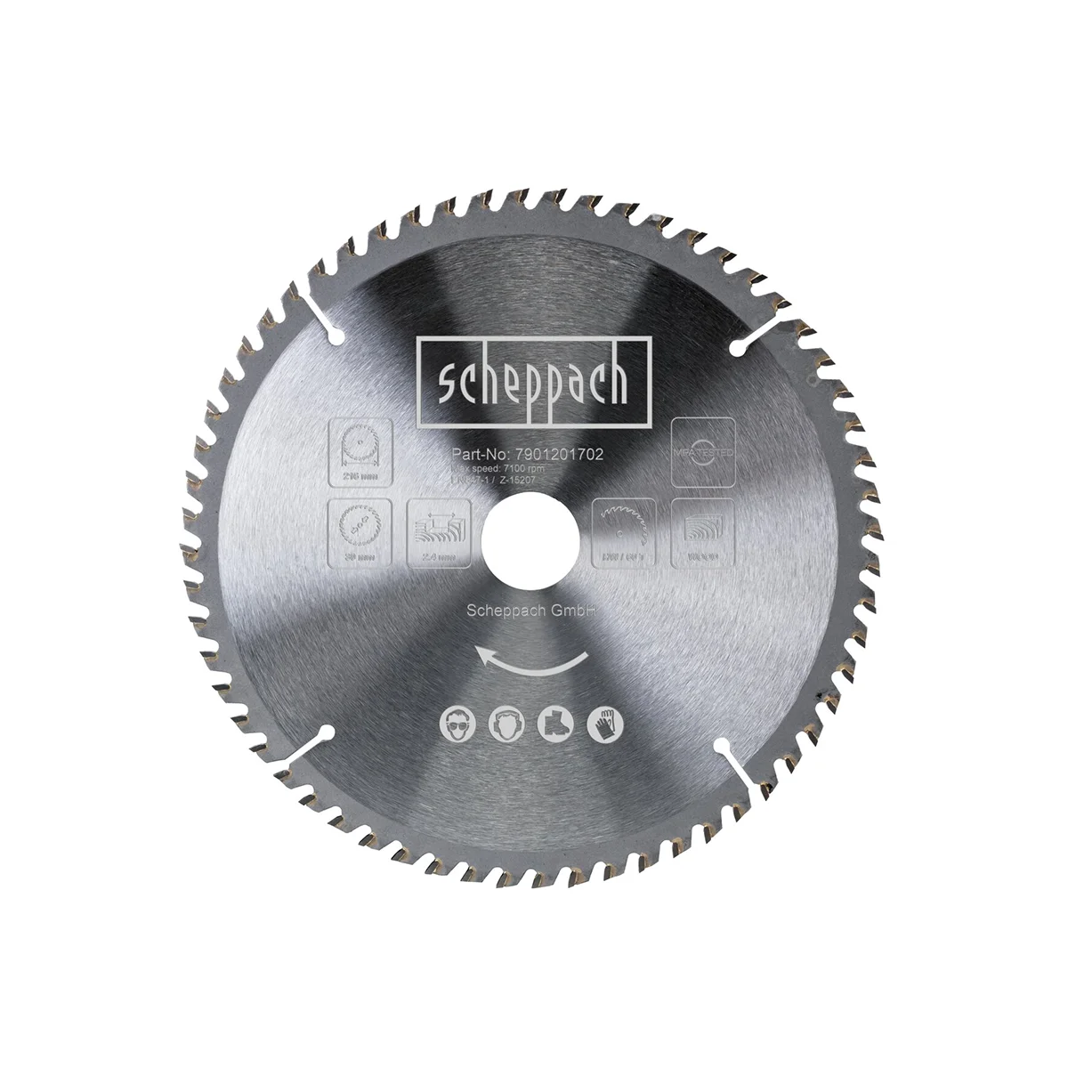 Scheppach HW list kružne pile 216 x 30 x 2,4 mm Scheppach HW list kružne pile 216 x 30 x 2.4 x 1.6mm 60 z
